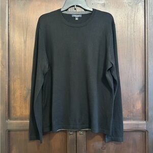 Banana Republic Silk Cashmere Black Sweater Long Sleeve Men's size Large